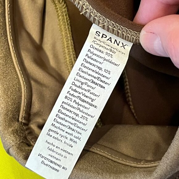 SPANX Faux Suede Leggings‎ Brown Taupe CamelnPull On Size Small - Picture 8 of 9